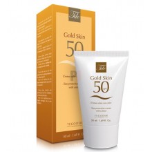 Tegor Sun Line Солнцезащитный крем для лица особого действия (с тонирующим пигментом) Gold Skin SPF-50 50мл.